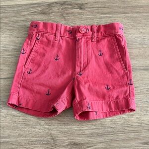 Crewcuts 2T Red Anchor Print Shorts